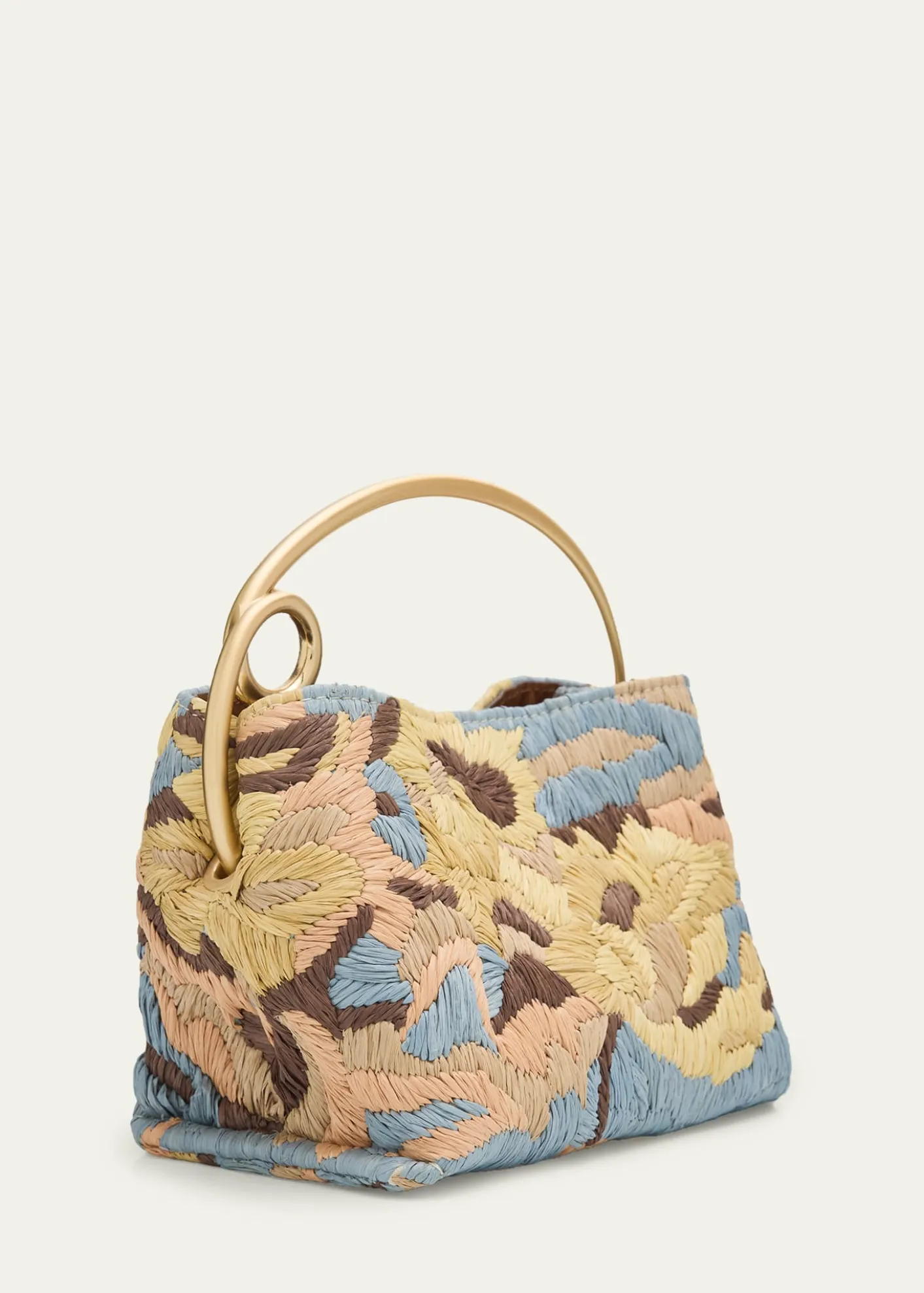 Cult GaiaLalli Floral Crochet Raffia Top-Handle Bag