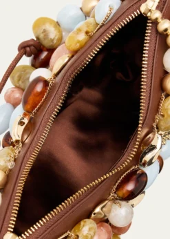 Cult GaiaMercier Multicolor Stone Leather Shoulder Bag