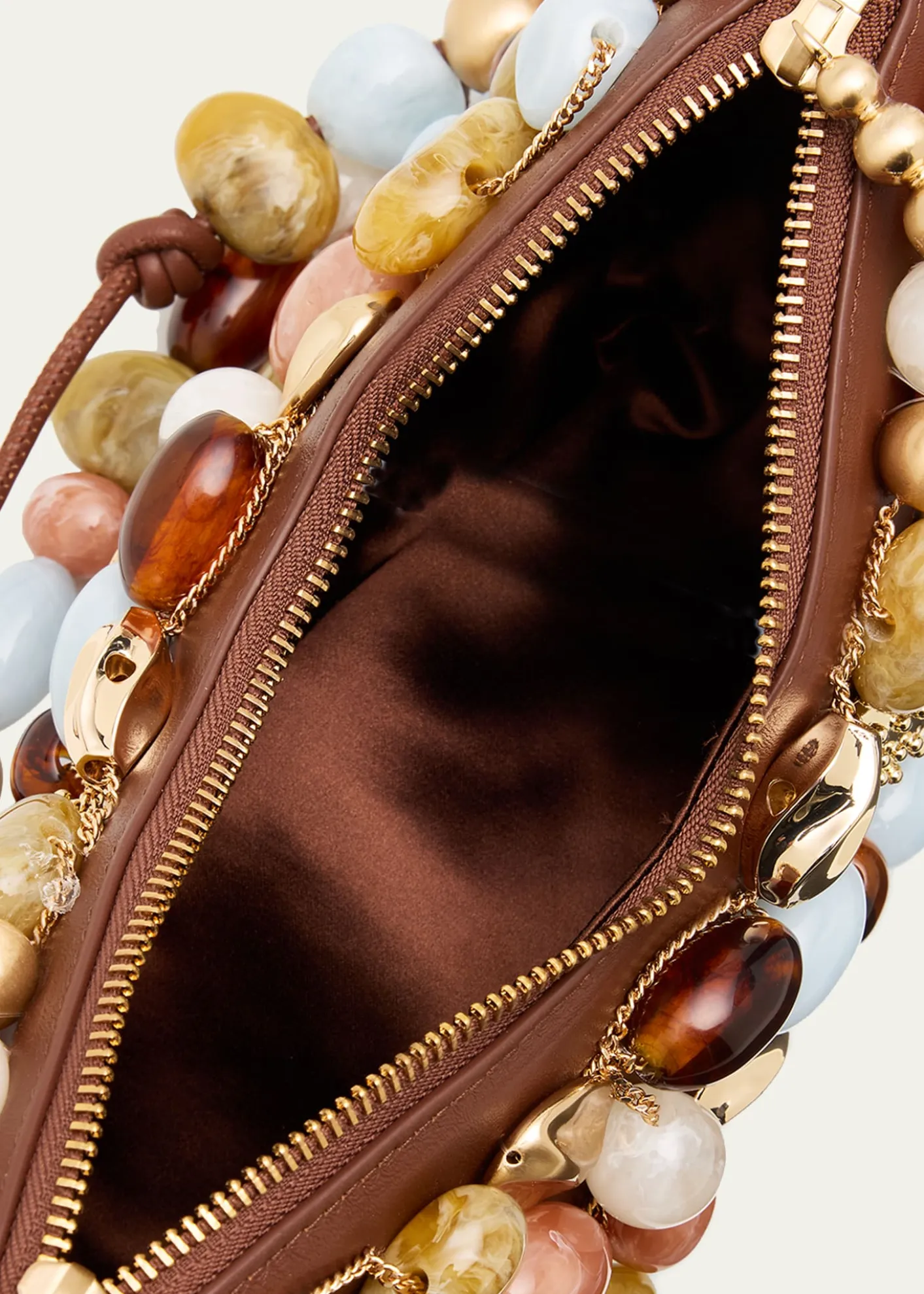 Cult GaiaMercier Multicolor Stone Leather Shoulder Bag