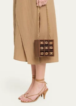 Cult GaiaTic Tac Toe Wood Clutch Bag