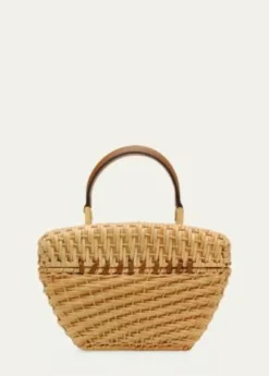 Cult GaiaTyla Woven Rattan Top-Handle Bag