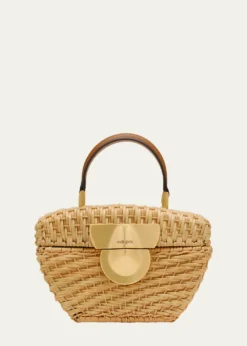 Cult GaiaTyla Woven Rattan Top-Handle Bag