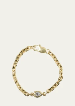 Dara KayeArchitrctura Lab-Grown Diamond Pear Solitaire Chain Bracelet