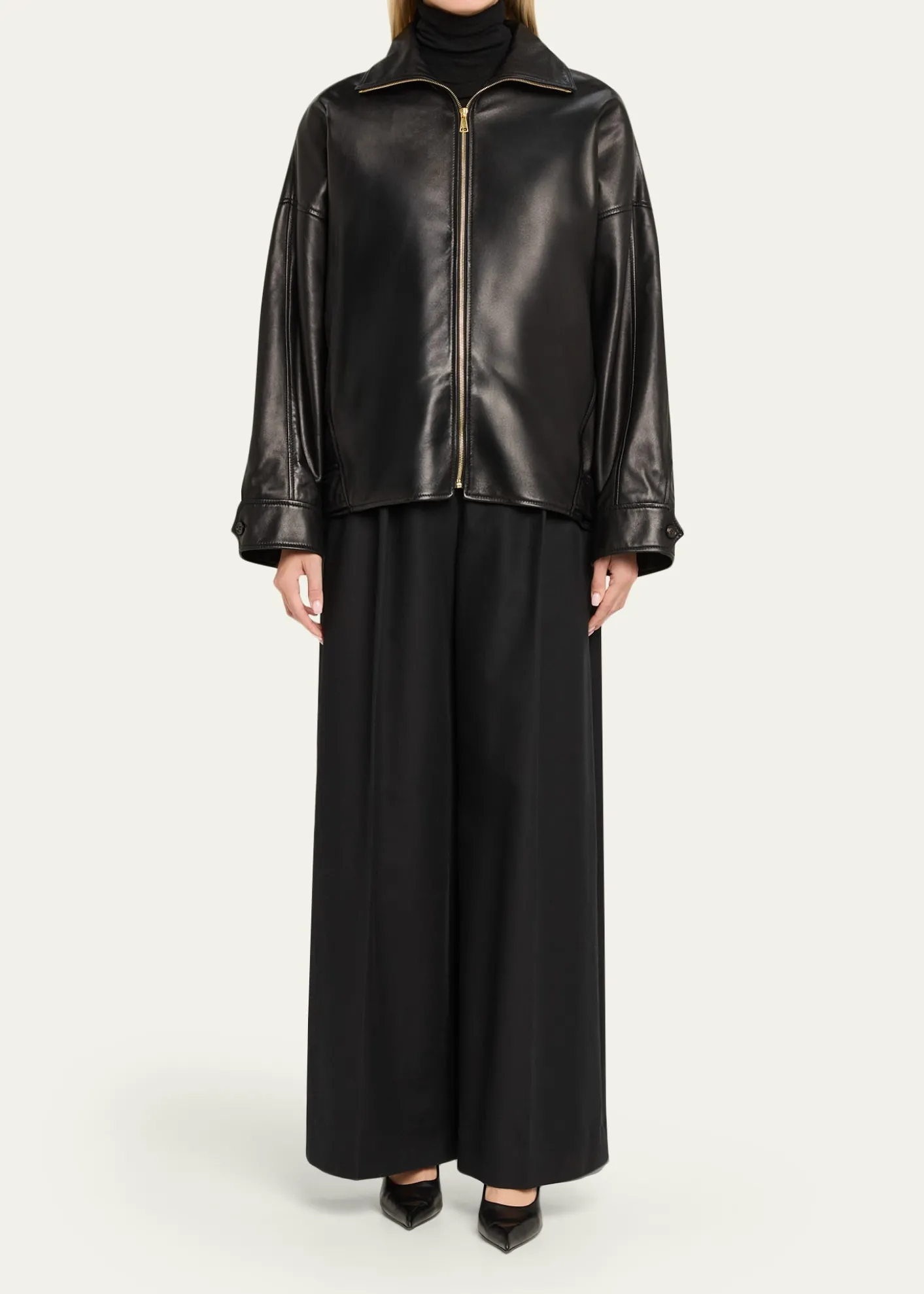 DARKPARKCeline Nappa Leather Aviator Jacket