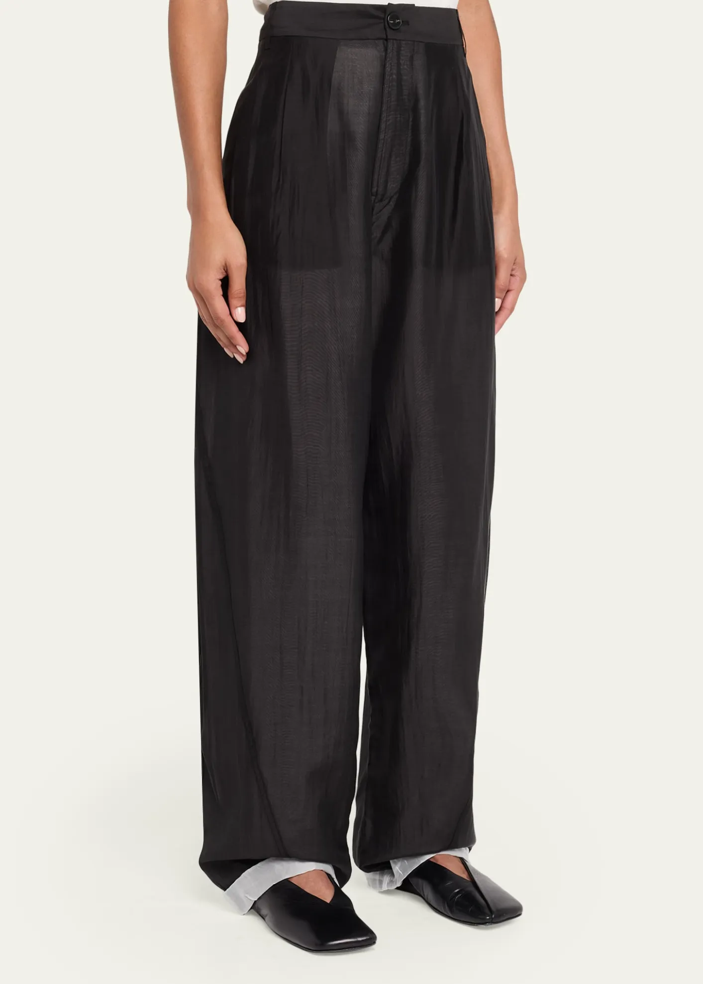 DARKPARKPhebe Double Sided Wide-Leg Pants with Chain
