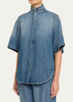 DARKPARKRoberta Short-Sleeve Denim Shirt