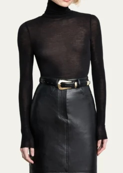 DehancheColette Gold-Tone Buckle Leather Belt