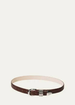 DehancheHollyhock Embossed Leather Belt