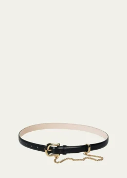 DehancheLuzia Chain-Embellished Leather Belt