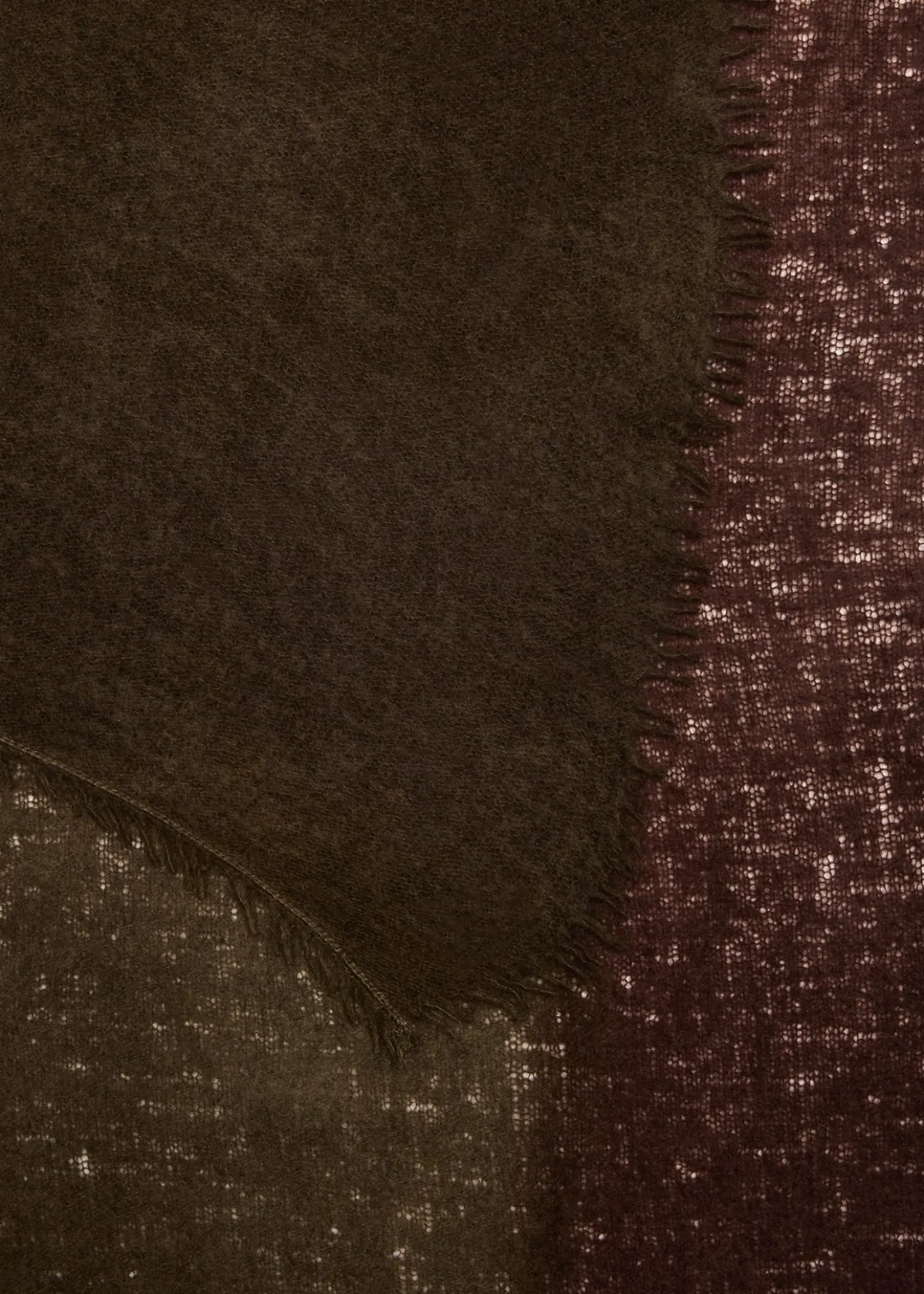 Denis ColombFuzzy Feture Two-Tone Cashmere Scarf