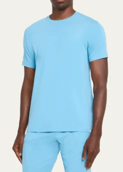 Derek RoseMen's Basel Micro Modal Stretch Crewneck T-Shirt