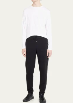 Derek RoseMen's Stretch Long Sleeve Crewneck T-Shirt