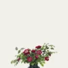 Diane JamesBlackberry Branches, Ranunculus, and Leaves 24" Faux Floral Arrangement in Black Glass Vase