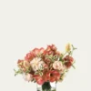 Diane JamesSalmon Amaryllis and Hydrangeas 17" Faux Floral Arrangement in Glass Vase