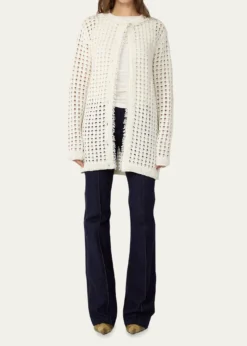 Diane von FurstenbergCelestina Fringed Open-Stitch Cardigan