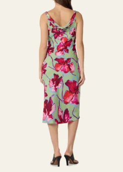 Diane von FurstenbergDelaney Ruched Cowl-Neck Midi Dress