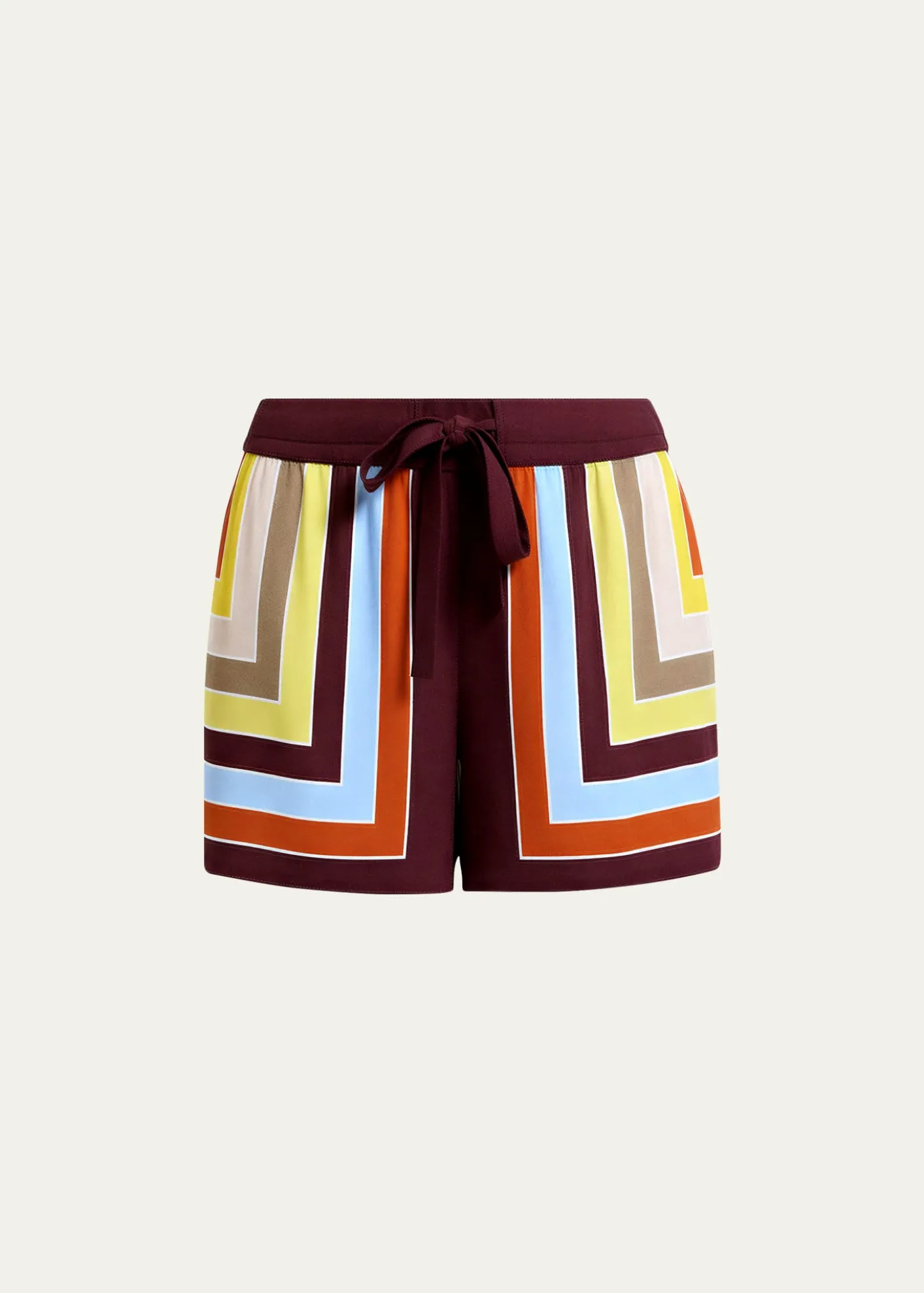 Diane von FurstenbergDelfine Geometric-Print Silk Shorts