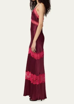 Diane von FurstenbergEden Tiered Lace-Inset Maxi Slip Dress