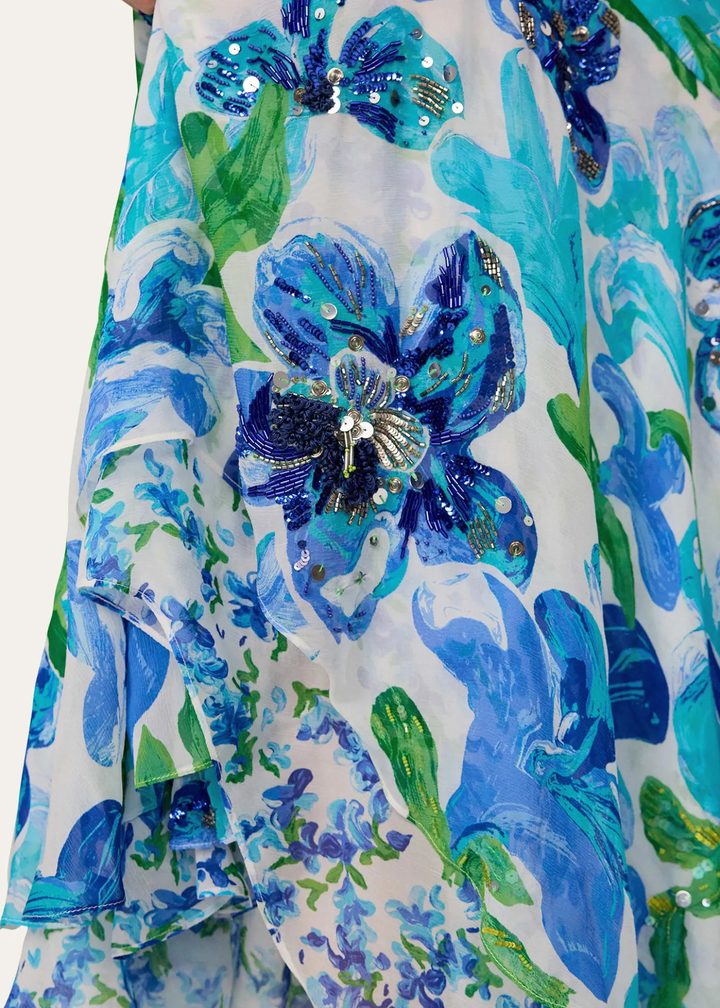 Diane von FurstenbergEileen Beaded Floral-Print Maxi Dress
