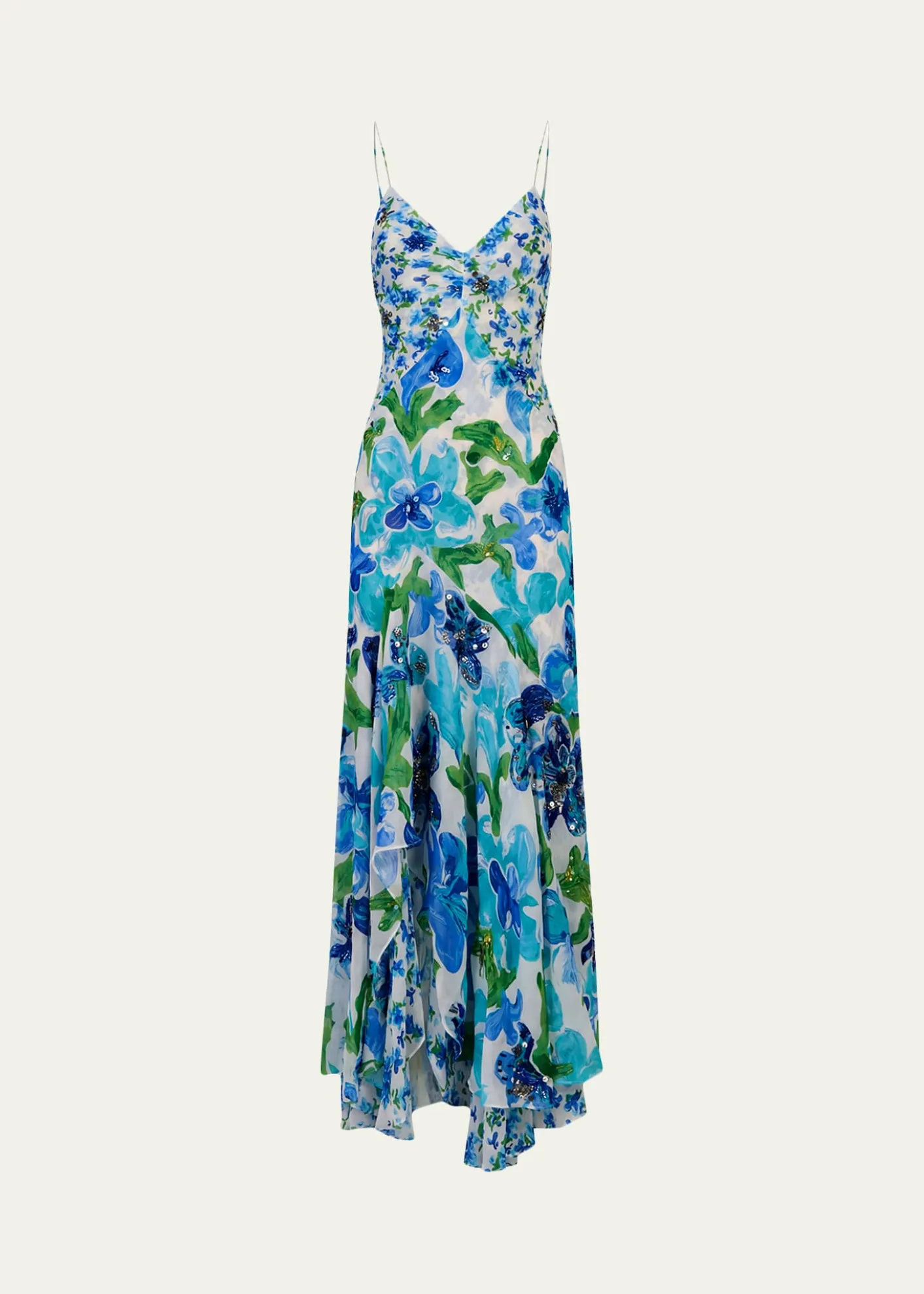 Diane von FurstenbergEileen Beaded Floral-Print Maxi Dress