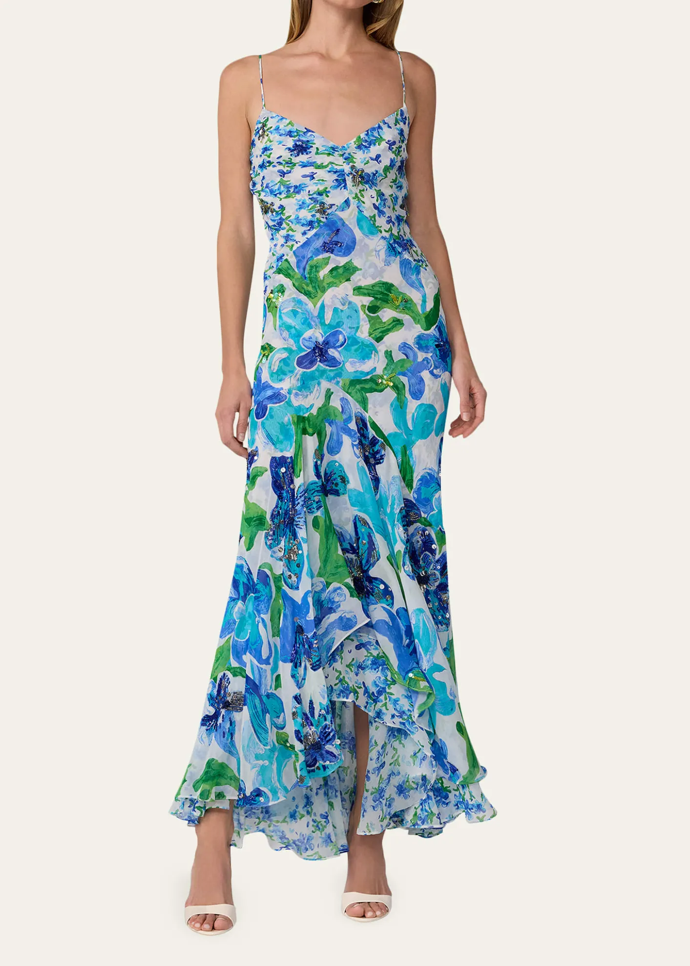 Diane von FurstenbergEileen Beaded Floral-Print Maxi Dress