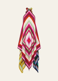 Diane von FurstenbergHarley Striped Silk Scarf Handkerchief Midi Dress