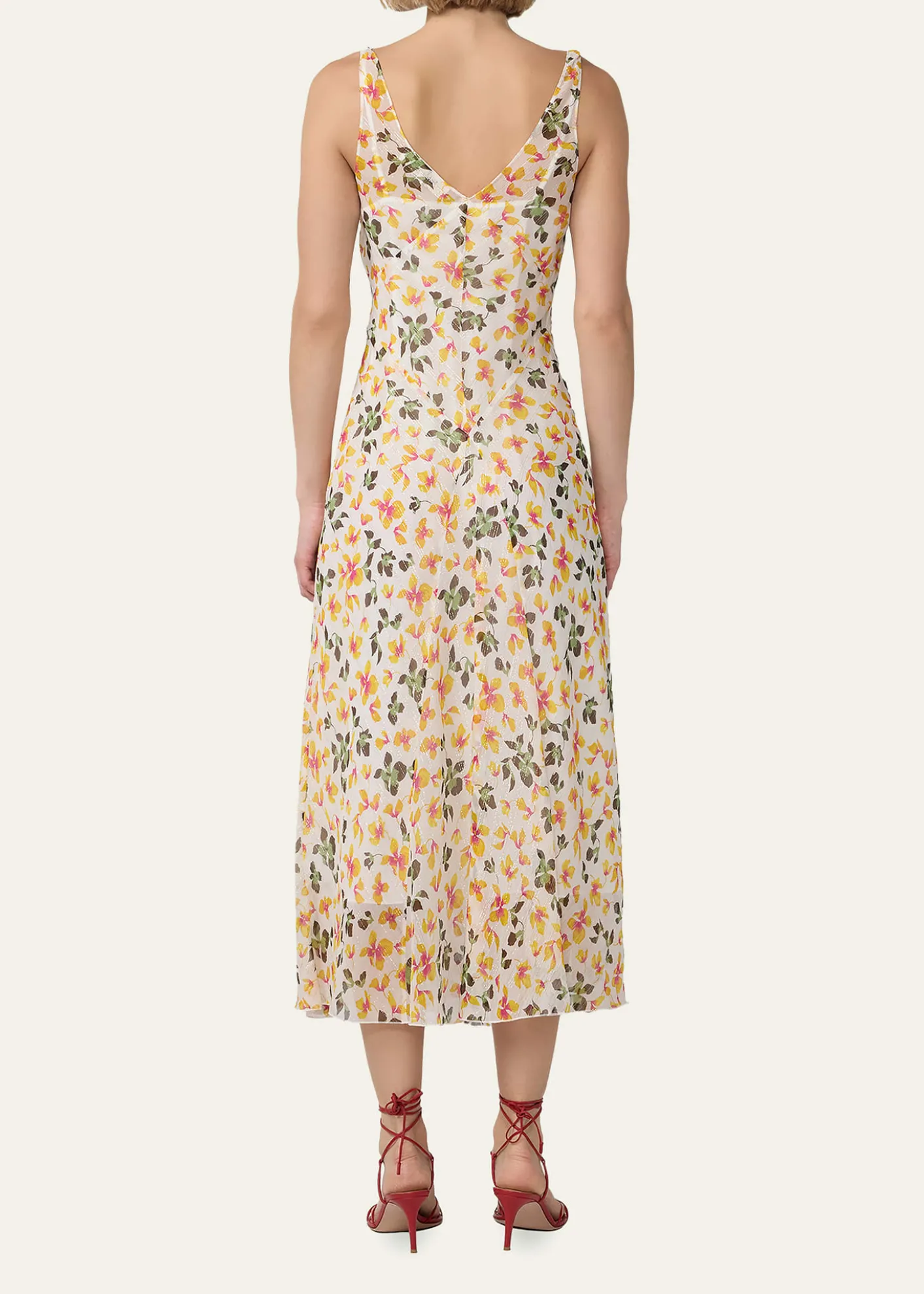Diane von FurstenbergJules Shimmer Floral-Print Midi Dress