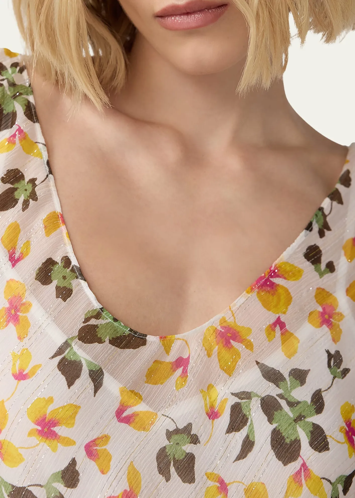 Diane von FurstenbergJules Shimmer Floral-Print Midi Dress