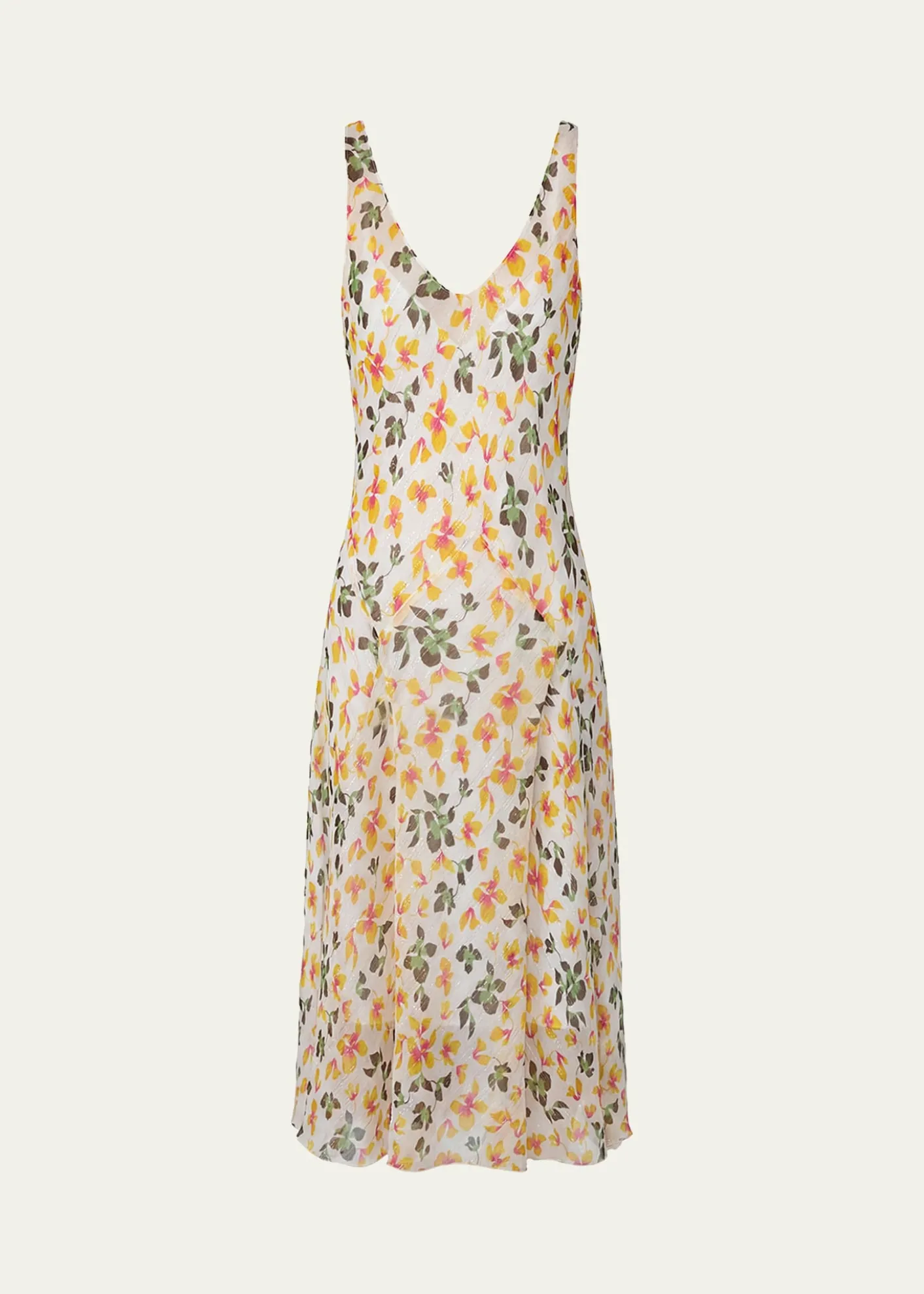 Diane von FurstenbergJules Shimmer Floral-Print Midi Dress