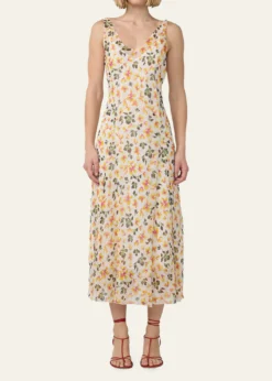 Diane von FurstenbergJules Shimmer Floral-Print Midi Dress