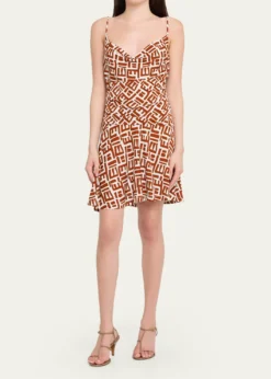 Diane von FurstenbergKai Geometric-Print Jersey Mini Dress