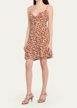 Diane von FurstenbergKai Geometric-Print Jersey Mini Dress