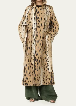 Diane von FurstenbergKamirah Belted Animal-Print Trench Coat