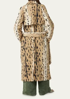 Diane von FurstenbergKamirah Belted Animal-Print Trench Coat