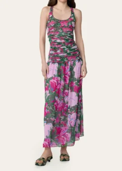 Diane von FurstenbergLorna Ruched Floral-Print Midi Dress