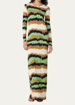 Diane von FurstenbergRobin Watercolor-Print Column Maxi Dress