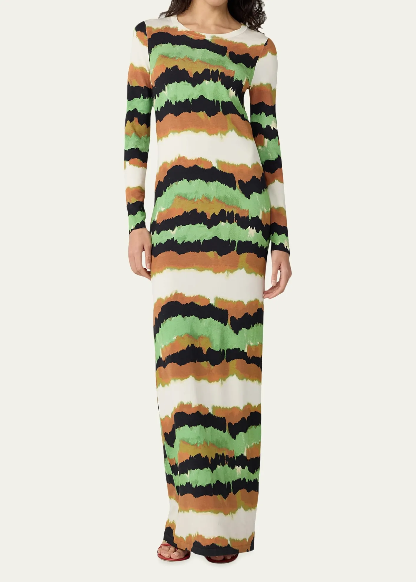 Diane von FurstenbergRobin Watercolor-Print Column Maxi Dress