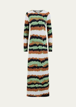 Diane von FurstenbergRobin Watercolor-Print Column Maxi Dress