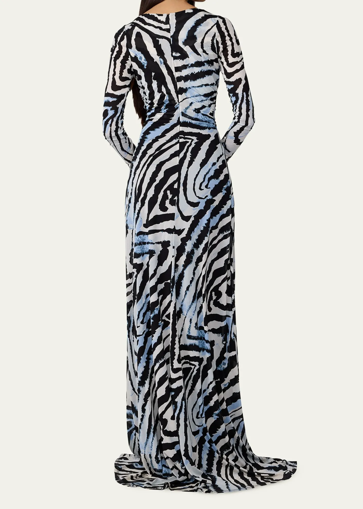 Diane von FurstenbergSasha Animal-Print Plunging Jersey Maxi Dress
