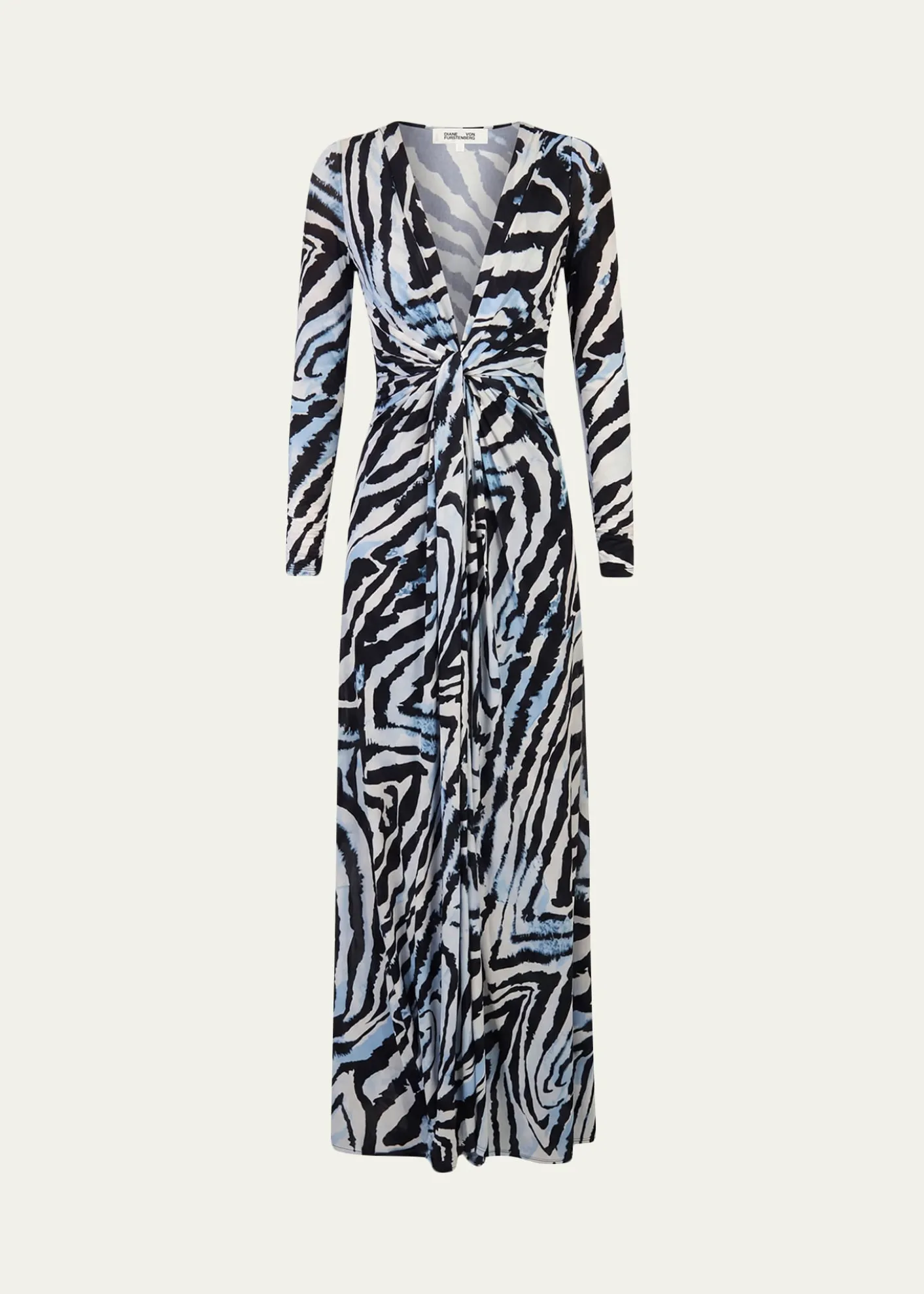 Diane von FurstenbergSasha Animal-Print Plunging Jersey Maxi Dress