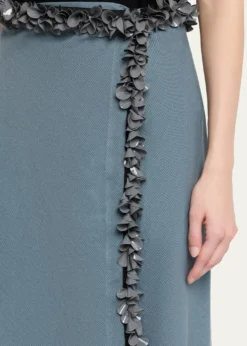 DiotimaDarliston Embellished Asymmetric Cotton Midi Skirt