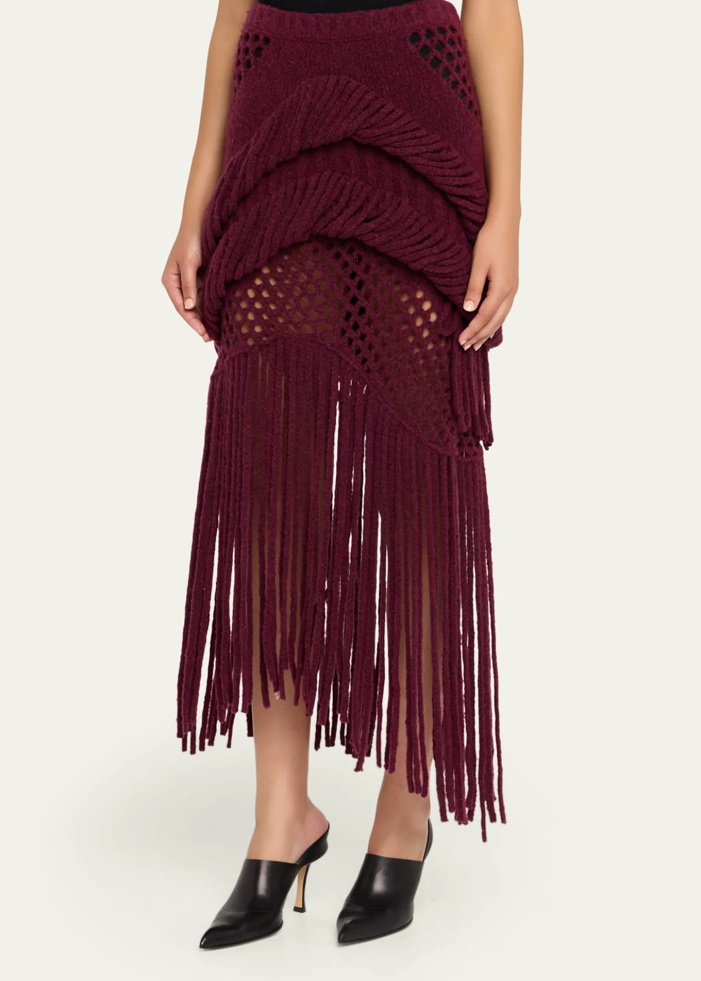 DiotimaMedusa Fringe Knit Skirt