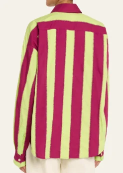 DiotimaMossman Stripe Embroidered Button-Down Shirt