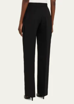 DiotimaTosh Mesh-Inset Straight-Leg Trousers