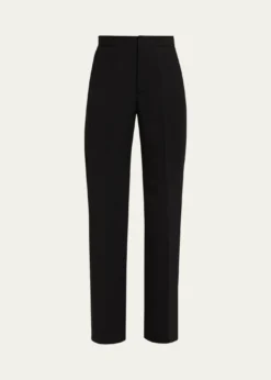 DiotimaTosh Mesh-Inset Straight-Leg Trousers
