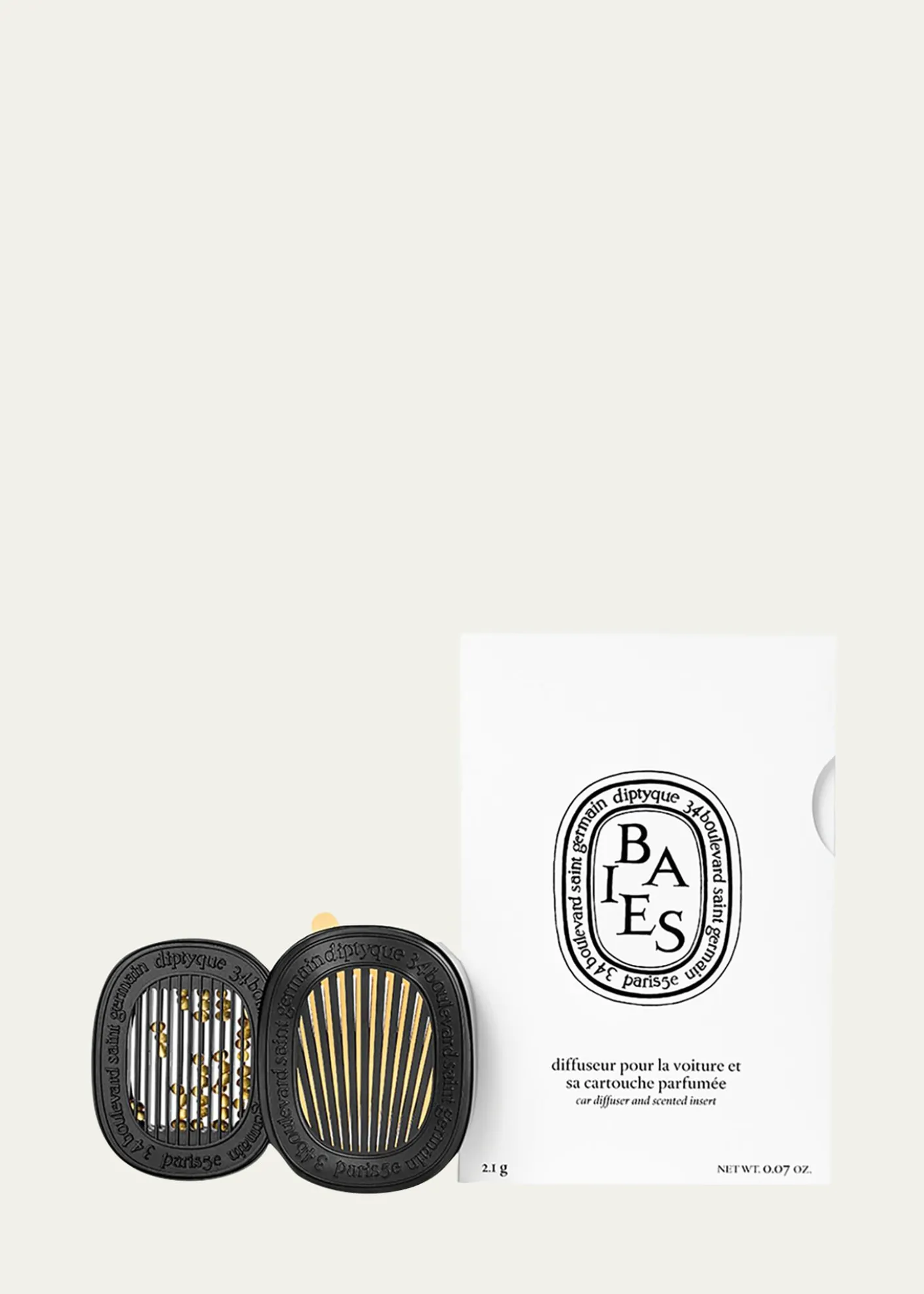 DIPTYQUEBaies (Berries) Car Fragrance Diffuser and Refill Insert Set, 0.07 oz.