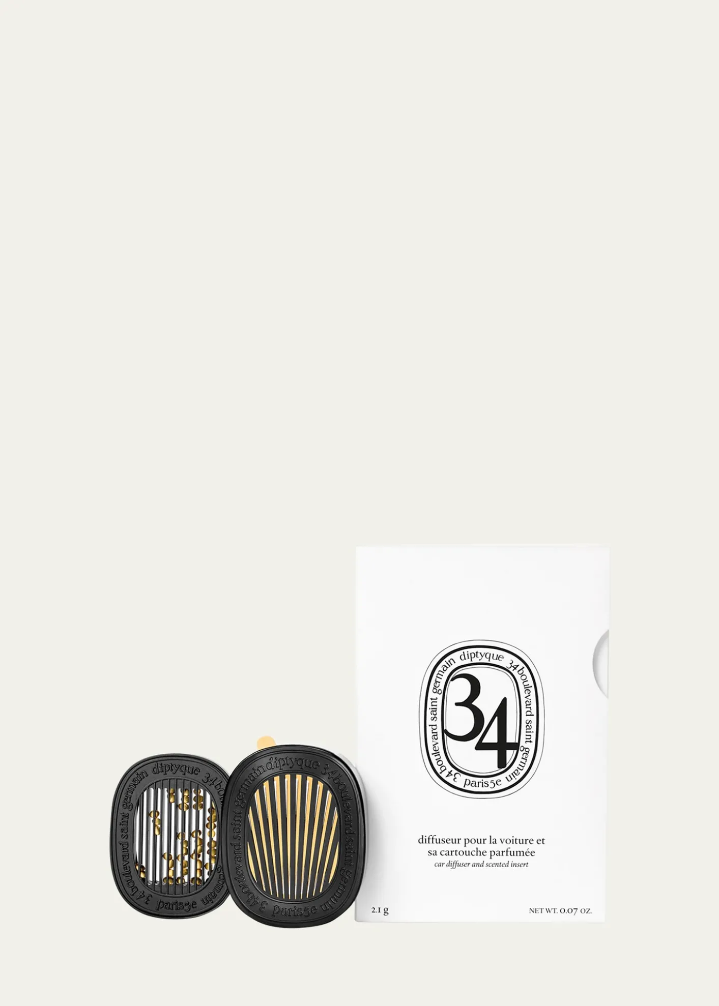 DIPTYQUE34 Boulevard Saint Germain Car Fragrance Diffuser and Refill Insert Set, 0.07 oz.