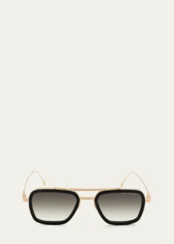 DitaMen's Flight 006 Double Bridge Metal Aviator Sunglasses