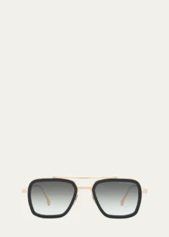 DitaMen's Flight 006 Double Bridge Metal Aviator Sunglasses