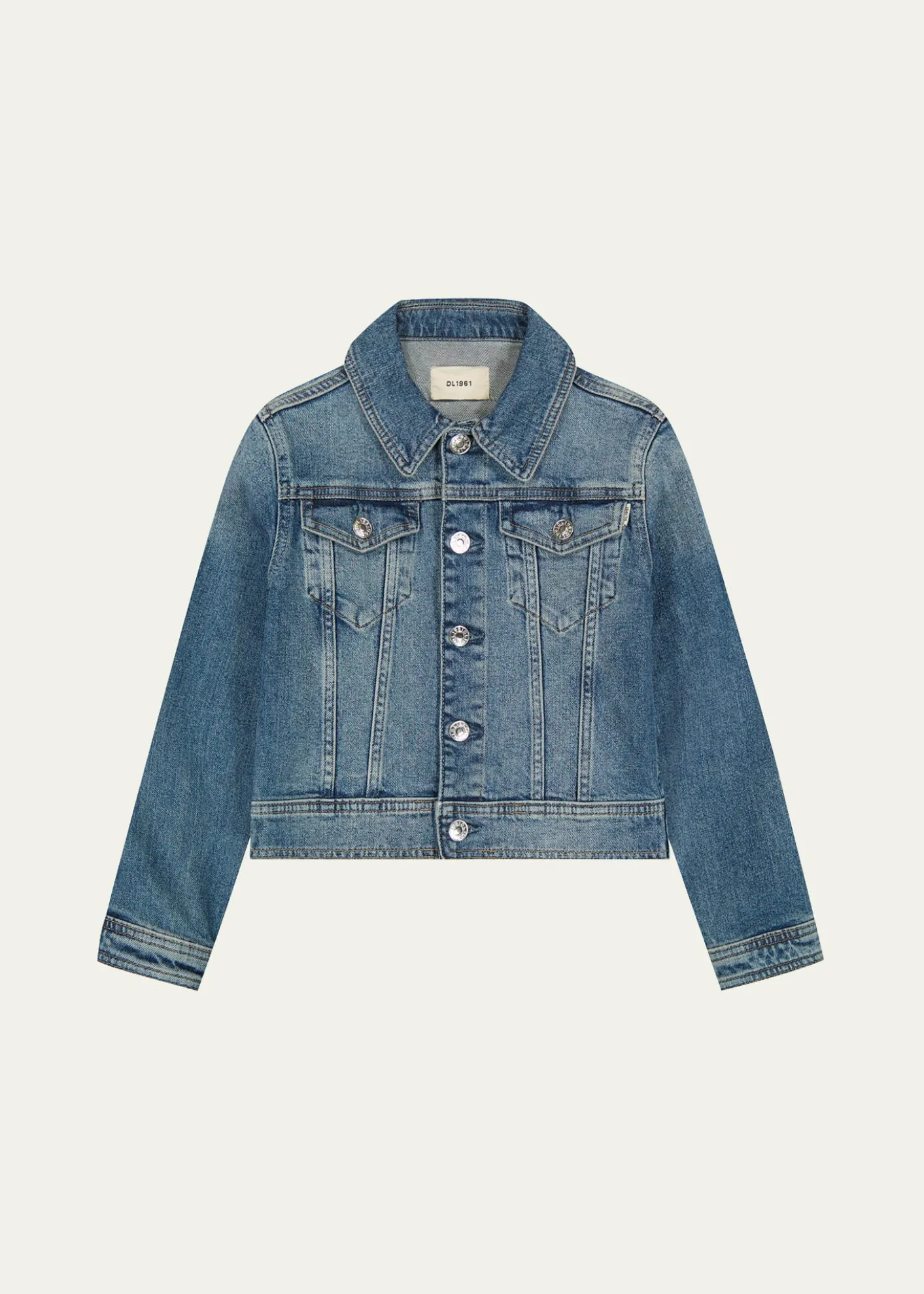 DL1961Girl's Manning Denim Trucker Jacket, Size S-L